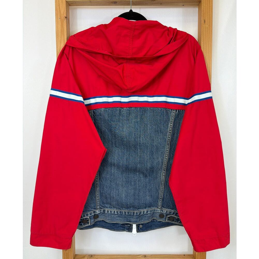 Levi Strauss & Co. Blue Denim & Red Hybrid Zip-Up Jacket Size S - Picture 8 of 12